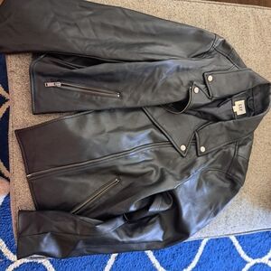 GAP Women's Black Vegan Leather Jacket